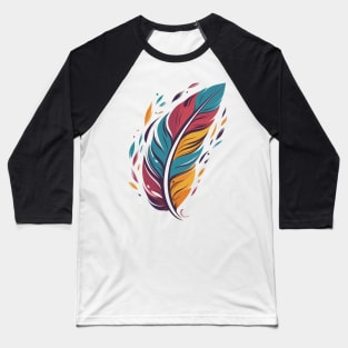 Feather Vintage Design Baseball T-Shirt